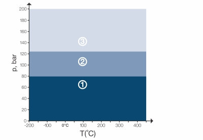 Diagram pT KLINGER®Graphite Laminate PSM
