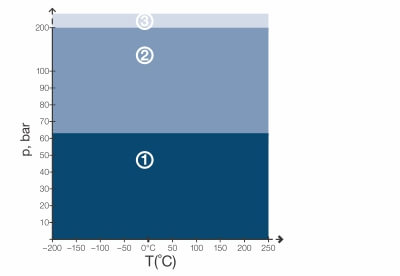 Diagram pT KLINGER®top-chem 2000