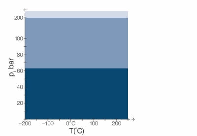 Diagram pT KLINGER®top-chem 2000 soft